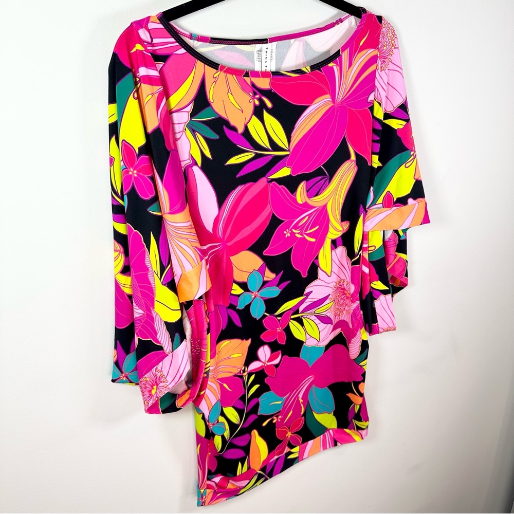 Trina Turk Solar Floral Swim Tunic Cover-Up Dress - Picture 3 of 11